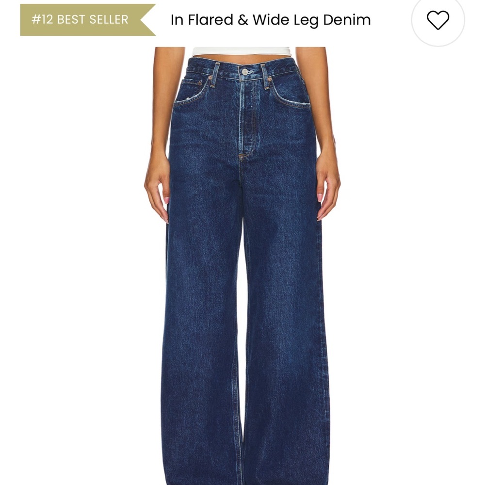Agolde Wide Leg Jeans in color Enamour